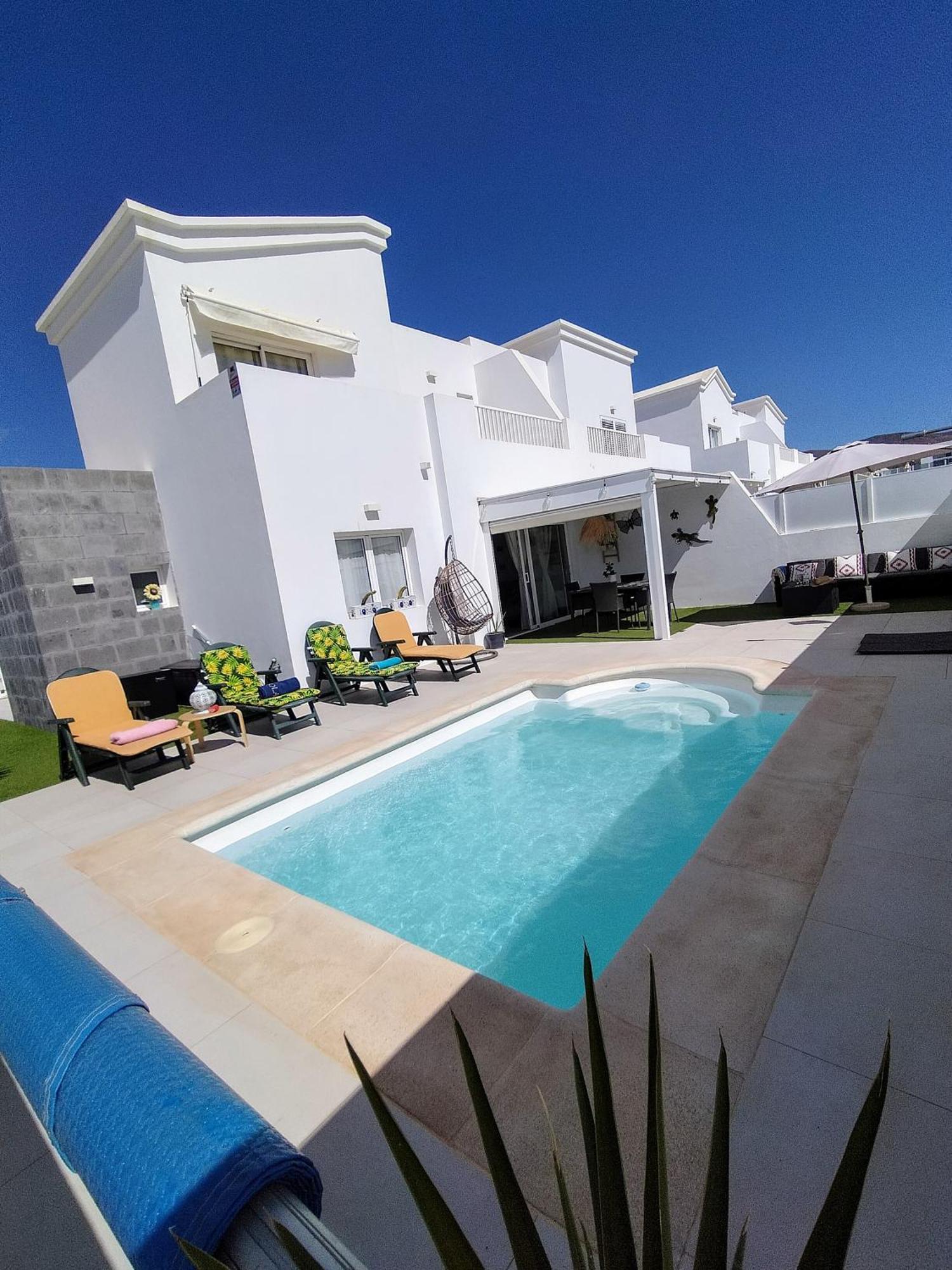 Lovely Villa Agua & Fuego,Heated Pool Playa Blanca  Bagian luar foto